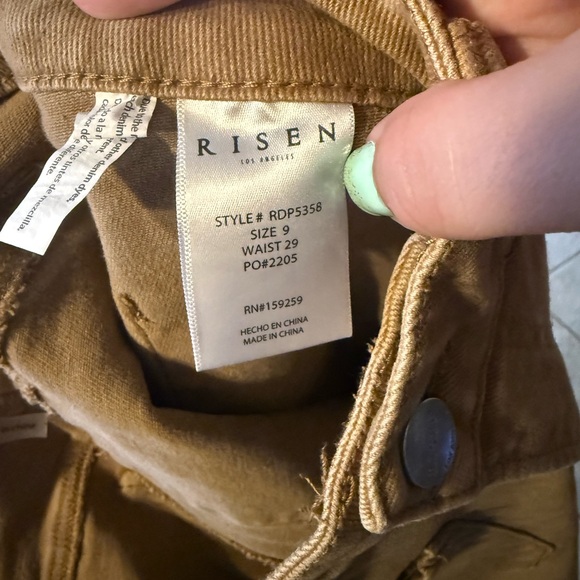 Risen tan Flare Jeans - Picture 6 of 8